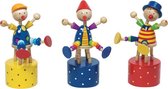 Goki Drukfiguurtje Clown 12 Cm Geel