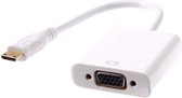 Coretek Mini HDMI naar VGA + 3,5mm Jack & Micro USB adapter / wit - 0,15 meter
