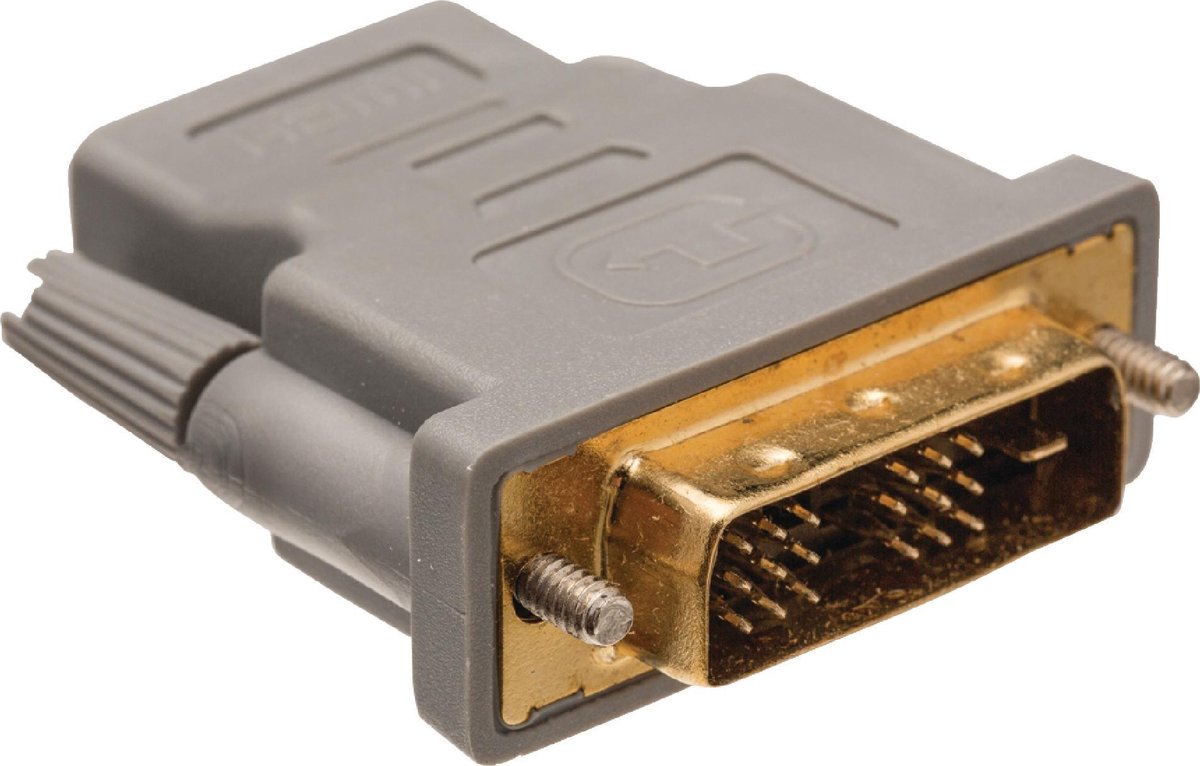 Bandridge BVP200 High Speed Hdmi Adapter Dvi-d 18+1-pins Male - Hdmi Female Grijs