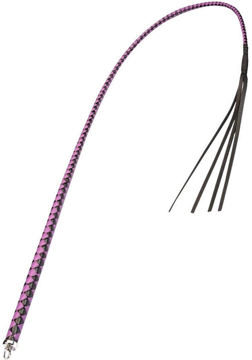 RISE - BDSM Zweep - Feather Hard Single Tail - Zwart/Paars