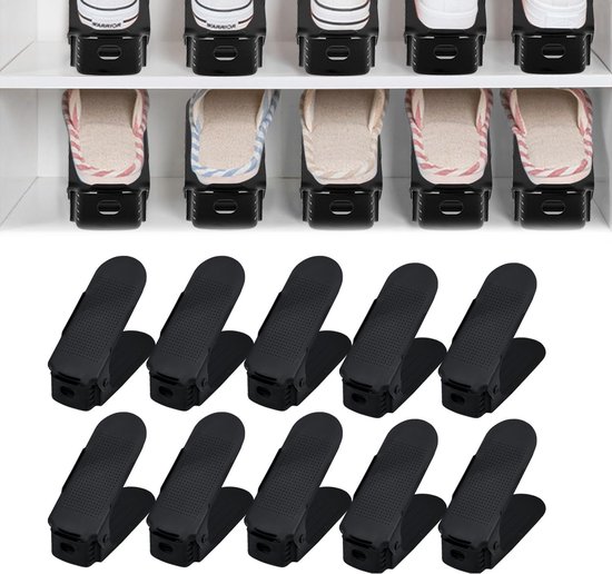 Étagères à chaussures - YRHOME - Lot de 30 - Plastique blanc