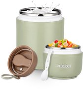 Muesli To-Go Beker 600 Ml Mueslibeker Yoghurtbeker Yoghurtblik Lekvrije Salade To Go Beker Pap Beker Pp Lunchbox Lunchpot To Go Klaplepel Voor Elk Ontbijt Lunch Roze