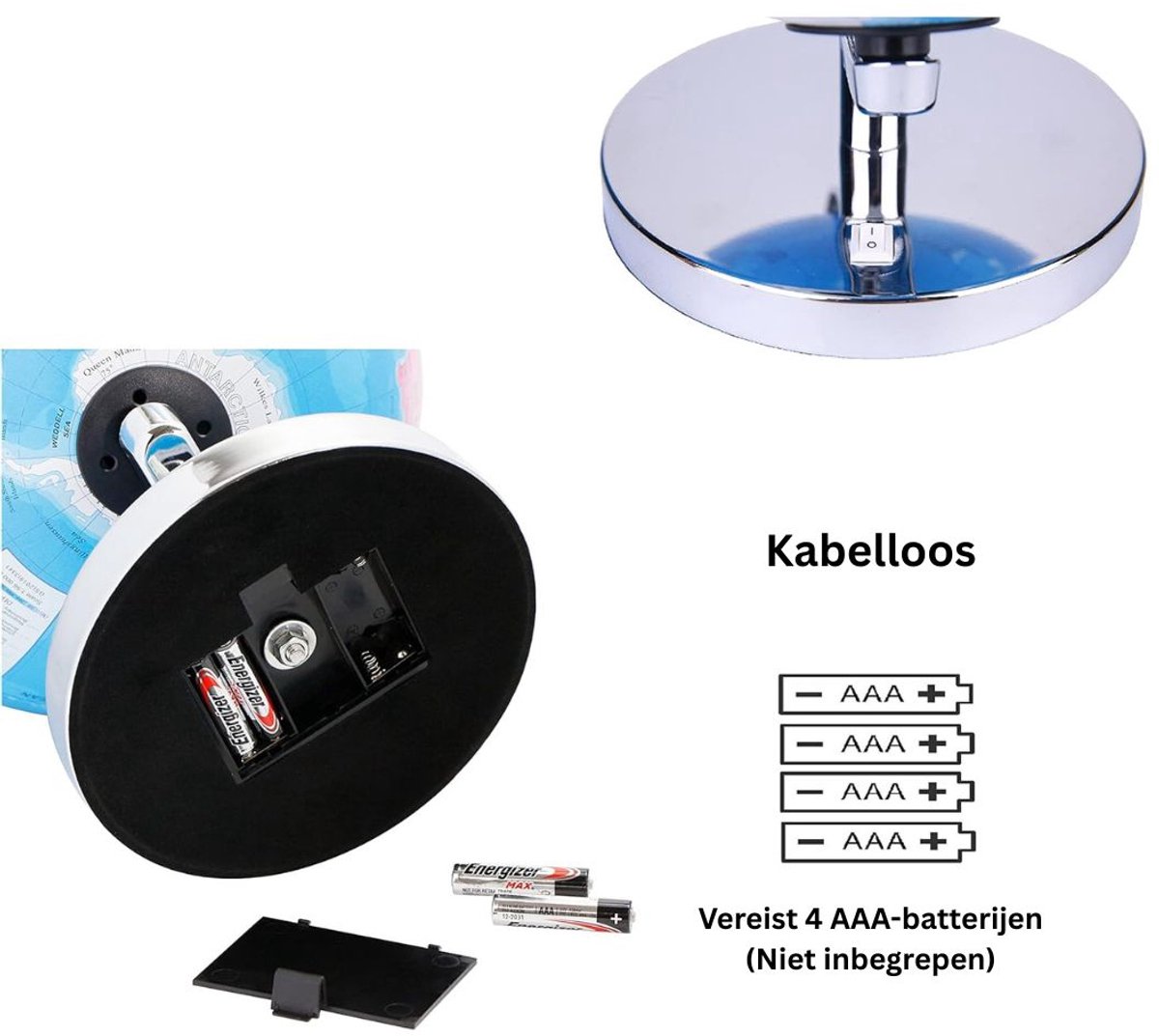 CLGP® Wereldbol met Verlichting - Led Lamp Kinderen - Bureaulamp