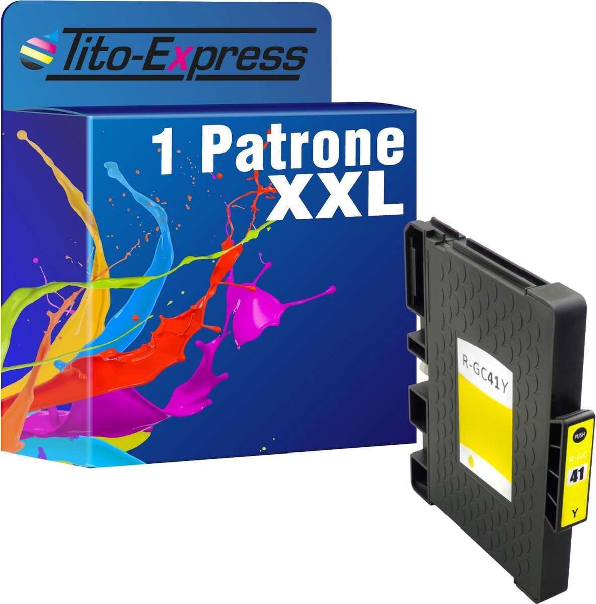 PlatinumSerie 1x cartridge alternatief voor RICOH GC-41 GC41 Yellow