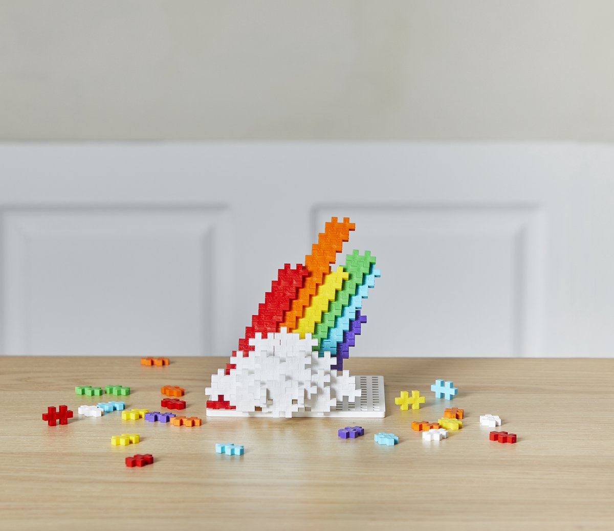 Plus-Plus Basic Regenboog 600 delige bouwset - 3976 - Bouwspeelgoed - Constructiespeelgoed - Set met bouwstenen - Vanaf 5 jaar — afbeelding 3
