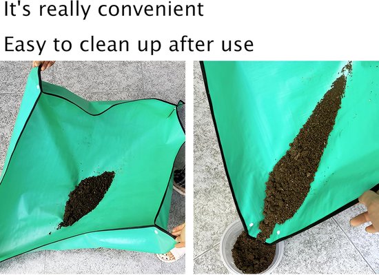 Tapis de rempotage - 66 cm x 66 cm - imperméable - tapis de culture - tapis de jardin - Vert - Rempotage des Plantes sur un tapis de culture - plastique - Tapis de rempotage imperméable - Outils de jardin