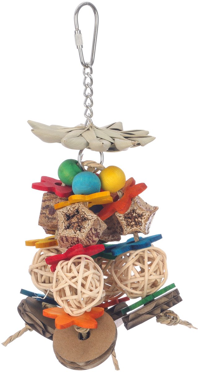 Adori Wicker Ball Mobile - Vogelspeelgoed - 29x10x10 cm Multi-Color