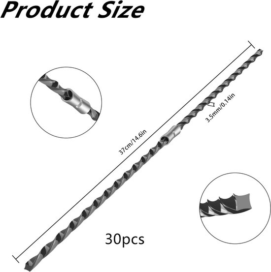 Trimlijn - Extra sterke snijlijn - Vervangende trimlijn - Geschikt voor Bosch AFS 23-37 maaiers - 37 cm x 3,5 mm - 20 stuks van Merkloos	 — afbeelding 2
