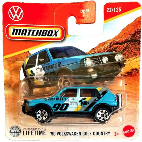 MATCHBOX '90 VOLKSWAGEN GOLF MK2 COUNTRY 22/125 (1:64) RUFF RABBIT III ...
