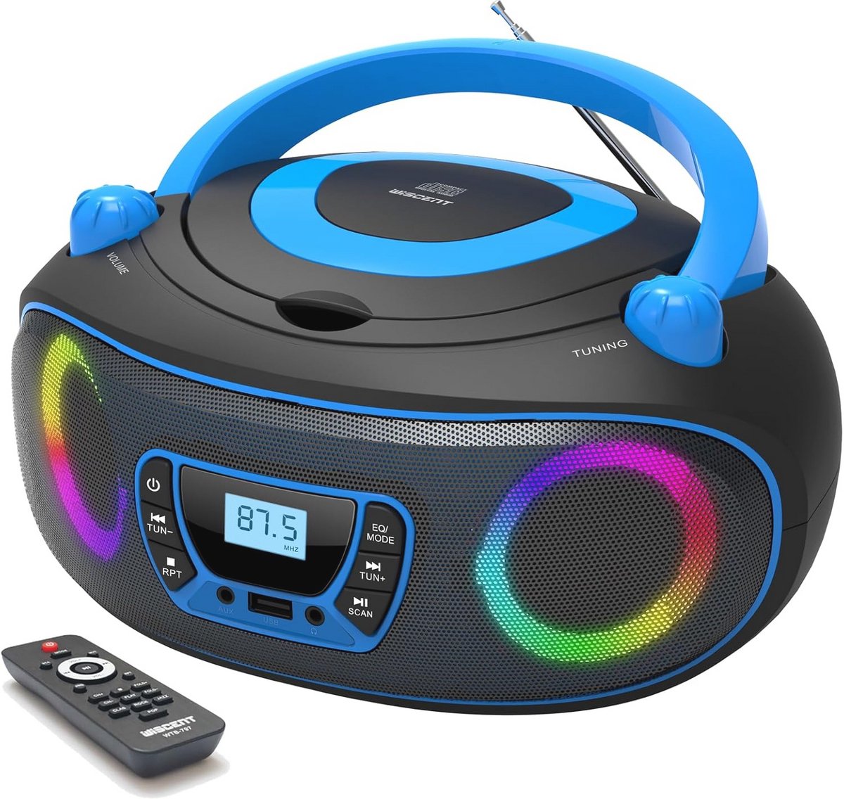 Draadloze cd-speler boombox met FM-radio en bluetooth