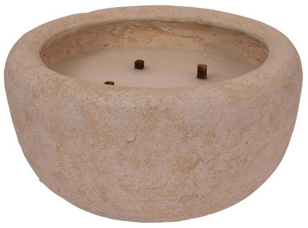 PTMD Kaars Gabor - 36x36x20 cm - Cement - Bruin