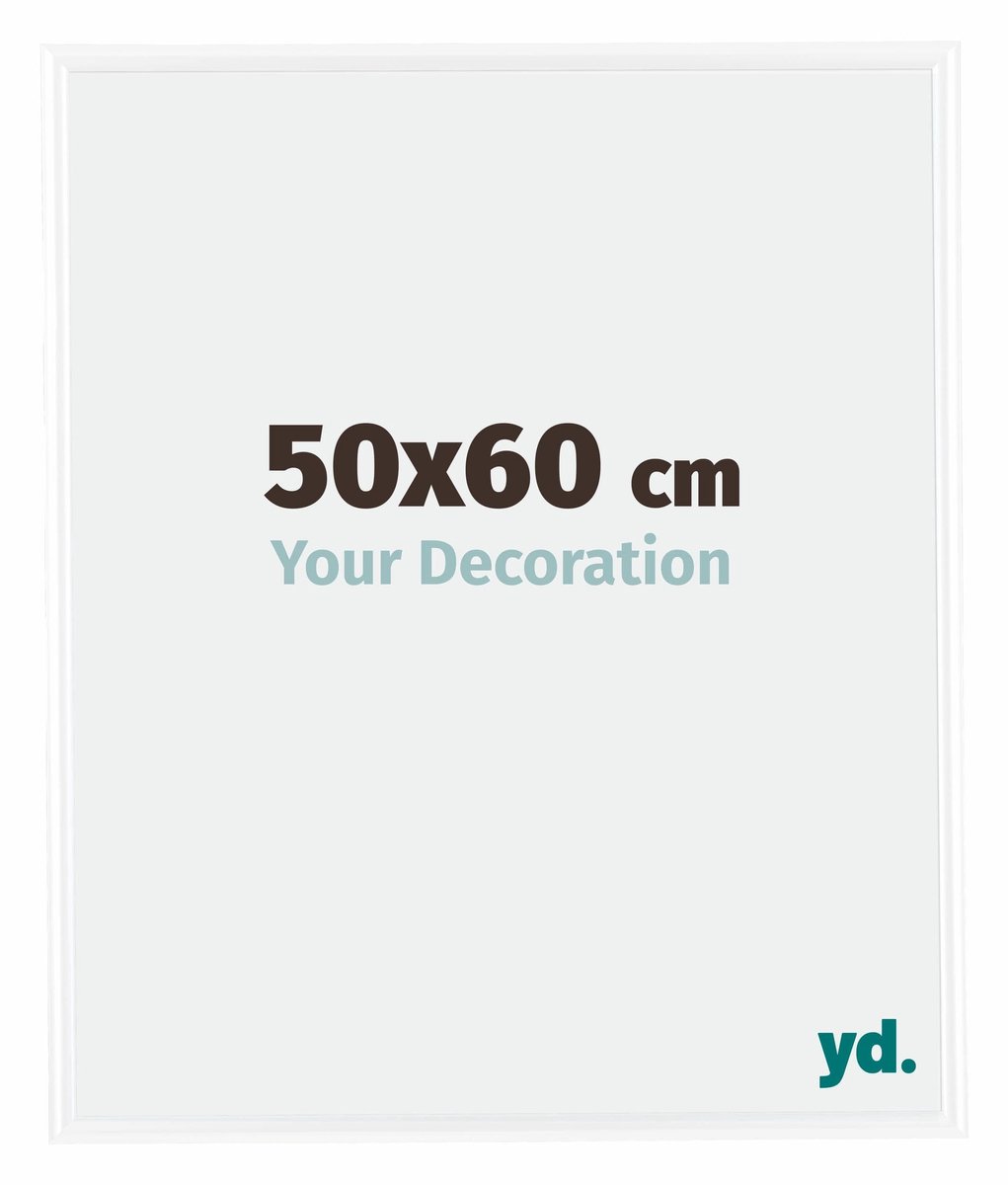 yd. Your Decoration - Fotolijst 50x60 cm - Kunststof - Wit Hoogglans - Bordeaux
