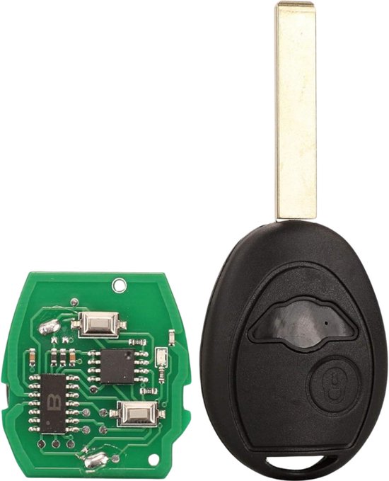 ProPlip Complete sleutel met programmeerelektronica, compatibel met Mini Cooper s R50 R53 One d 433 MHz ID44 EWS afstandsbediening