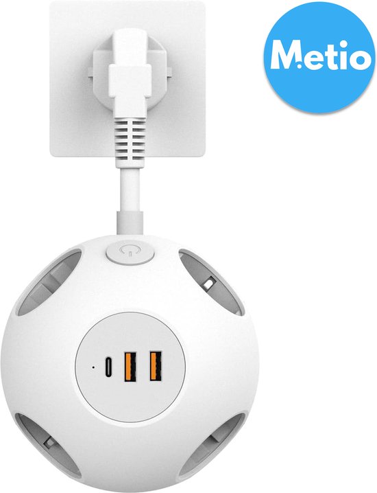 LED ATOMANT Verpakking met 2 stopcontacten, ultraplat, 4-in-1