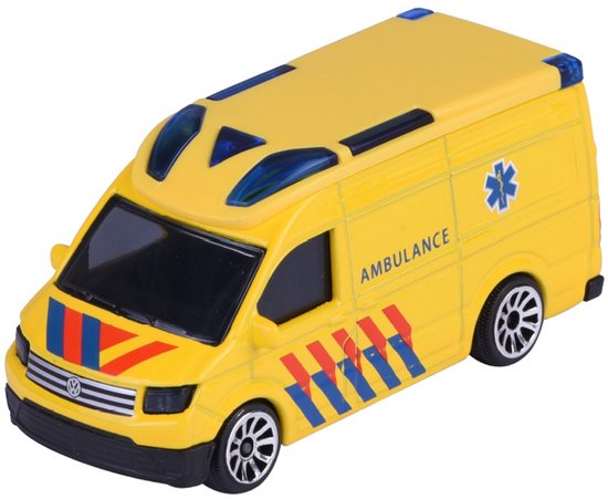 Majorette - speelgoedvoertuigen SOS - brandweer - Politie - Ambulance - 7,5cm