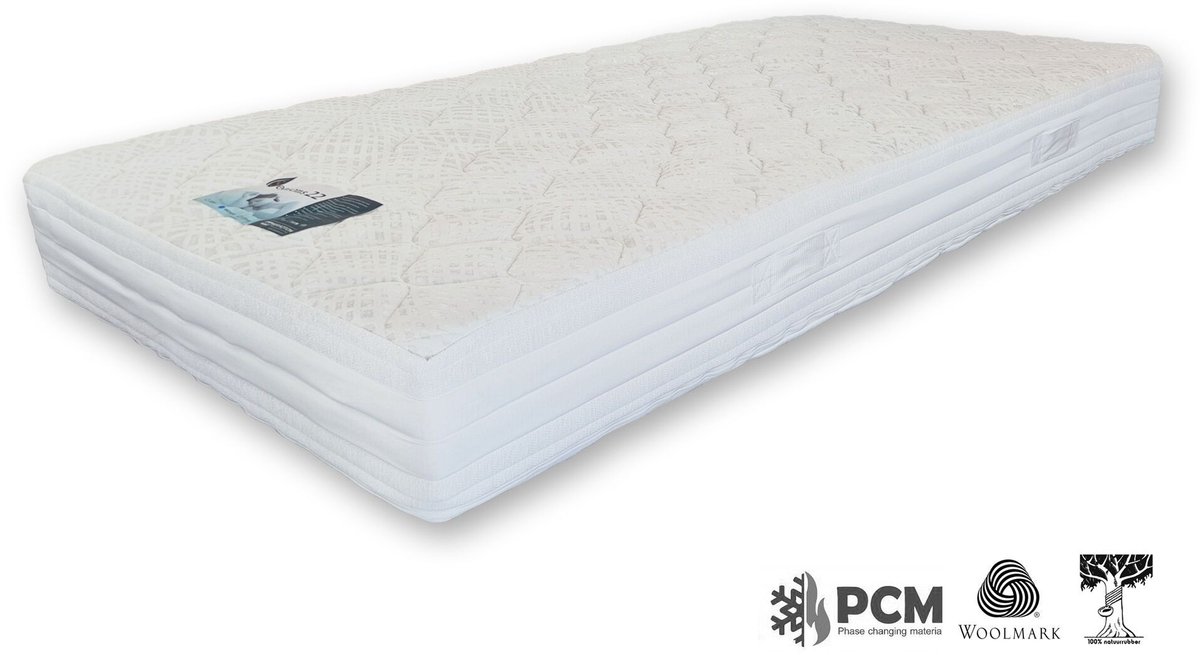 Mahoton Matras Seasons 22 Natuurrubber Soft 80x200 cm - met gratis Teddy molton