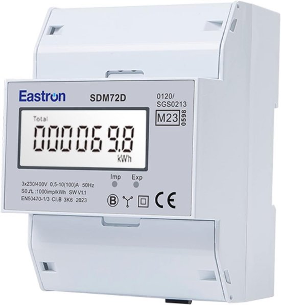 Elektriciteitsmeter 3 fase 100A 380V AC driefasige energiemeter wifi Bidirectionele Energiemeter met spanning onbalans/fase verlies/overstroom vertraging/onderspanning en overstroom bescherming