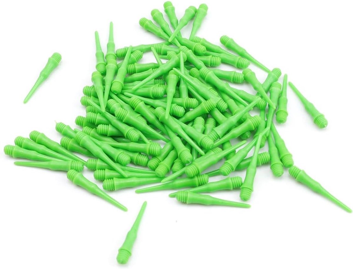 Dartpijlen voor Elektronische Dartborden - 200 stuks - Groen - Kunststof Punt