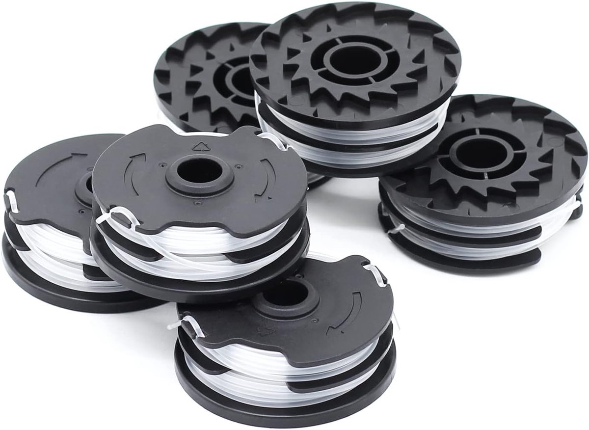 6 Draadspoelen voor Grastrimmer - Reservespoelen voor Nylon Draad - 1,6 mm Dikte - Geschikt voor Diverse Modellen