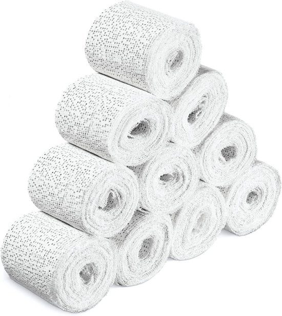 HENGBIRD 12 rollen gipsverband om te knutselen, gipsverband, babybuik gips, afdruk, set voor baby's, buikverband, om te knutselen, modelbouw, sneldrogend, 5 cm x 2,7 m