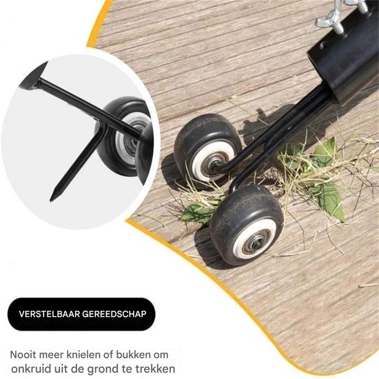 Onkruidsteker - Mintiml Weeds Snatcher - Wortelverwijdering - Tuinreiniging - Garden Weed Cutter - Tuiniers - Instelbaar gereedschap - zwart- 30x15cm - 1 stuks van Mintiml — afbeelding 4