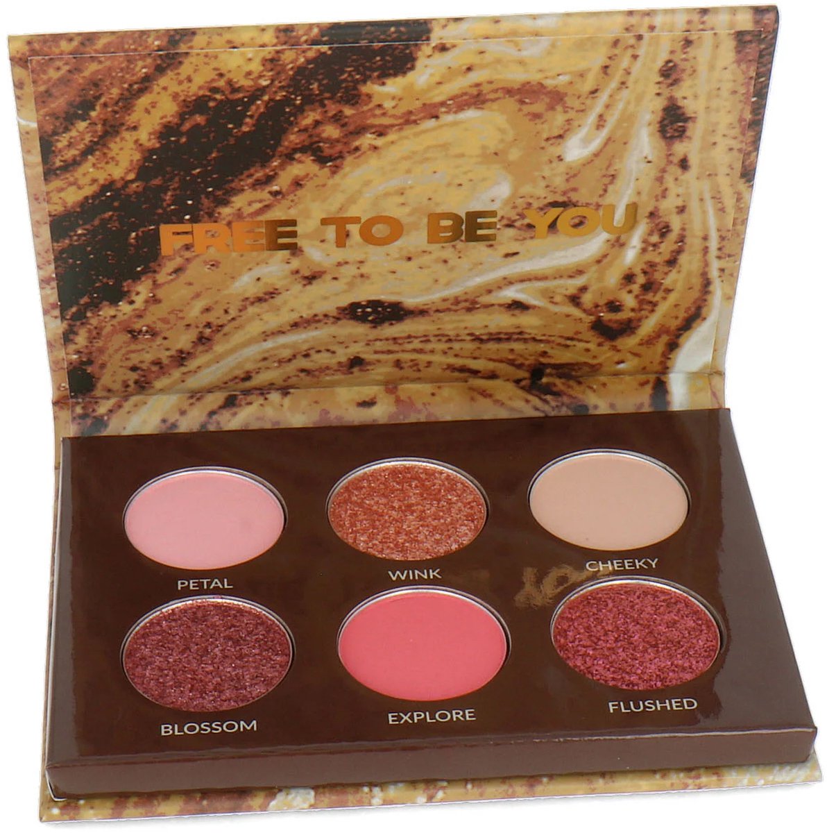 BH Cosmetics Nude Ego 6 Color Oogschaduw Palette - Unleashed Blushing