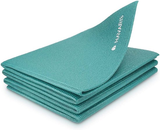Opvouwbare yogamat voor op reis - 4 mm dikke sportmat - Antislip fitnessmat voor yoga pilates en fitness - Geschikt voor binnen en buiten - Compact en makkelijk mee te nemen - duurzaam en milieuvriendelijk Yogamat