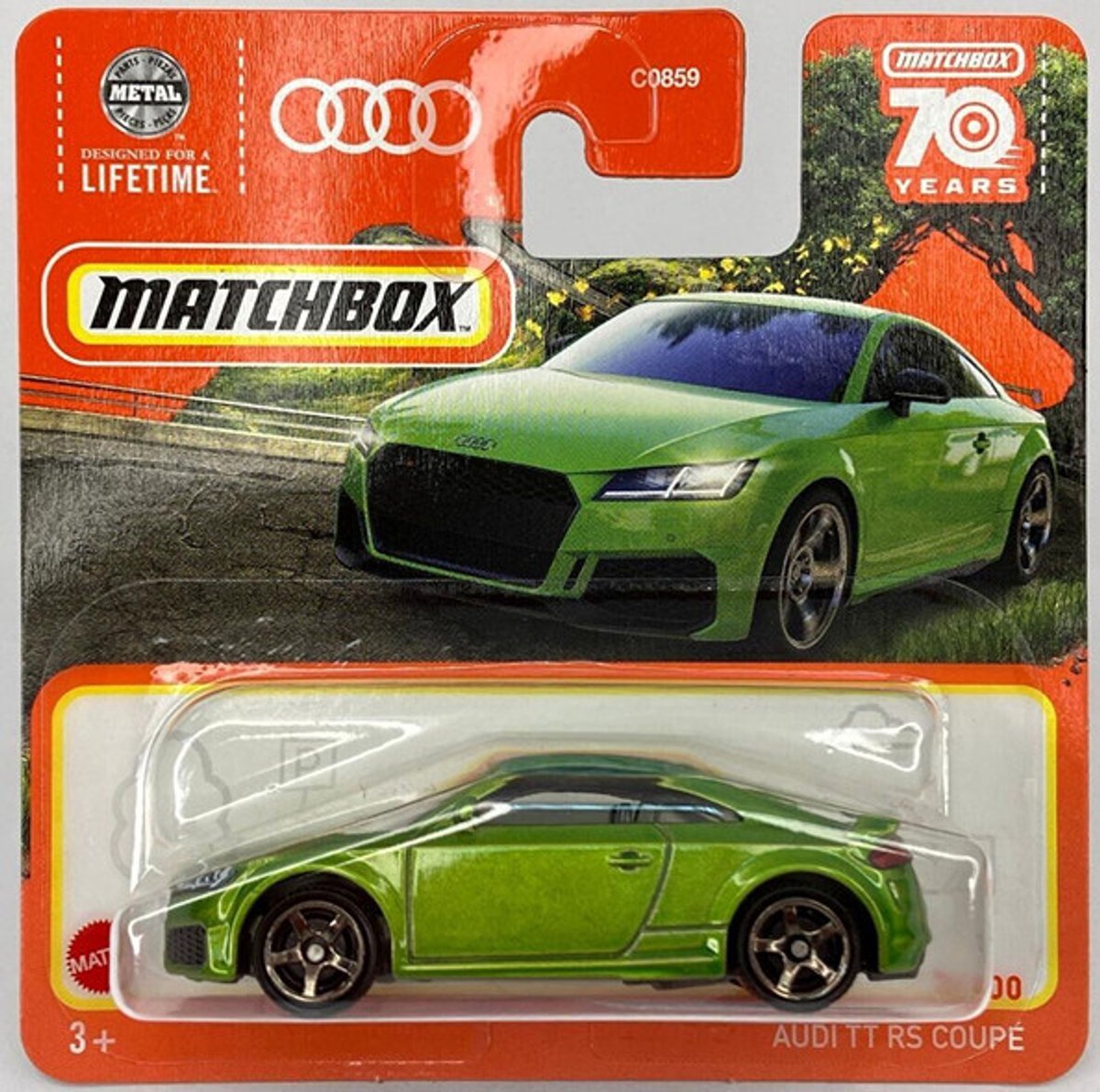 MATCHBOX AUDI TT RS COUPE 2-100 METALIC RACING GREEN (1:64)