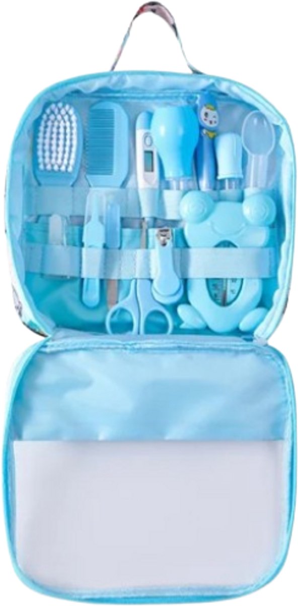 Baby & kids Casey - Baby verzorgingsset 13 in 1 blauw - Babyshower - Kraamcadeau - Manicureset van Lictin — afbeelding 4