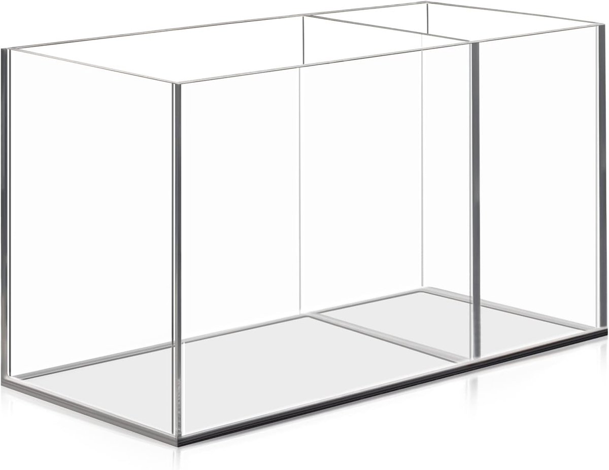 Acryl Pen Houder - Bureau Organizer - 2 Compartimenten - Transparant - Geschikt voor Briefpapier en Make-up Borstels