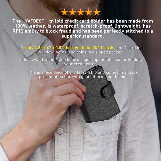 Aluminium Metalen Portemonnee RFID Blokkerende Creditcardhouder Echt Leer Minimalistische Mini Portemonnee met Cash Strap voor Mannen door Zeeker, Zwart/zwart, S, Minimalistisch