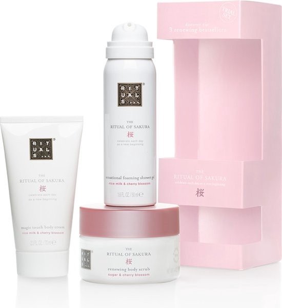 Rituals Sakura Trial Set - 3 Calming Bestsellers Pakket Shower Gel+body Scrub+body Cream 3ml