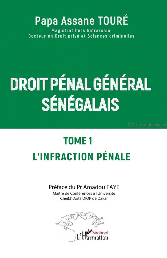 Droit pénal général sénégalais - cover