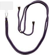 Smartphonica Telefoonkoord Universeel - verstelbaar afneembaar koord voor mobiele telefoon - 150 CM - Telefoonketting Paars Lichtroze