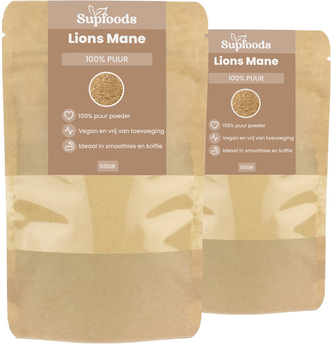 Goedkoopste Lions Mane 100 Puur - 100 gram – Veelzijdig Paddenstoelenpoeder - Lions Mane Poeder is Perfect voor Smoothies en Drankjes - Pruikzwam - Lion's mane