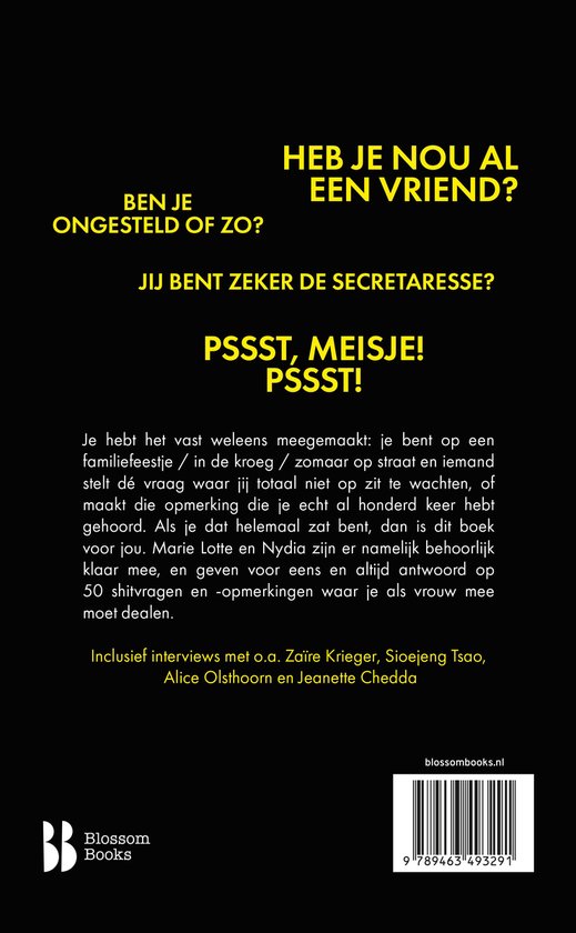 Boek met de titel 'Heb je nou al een vriend?' en 'Ben je ongesteld of zo?'.