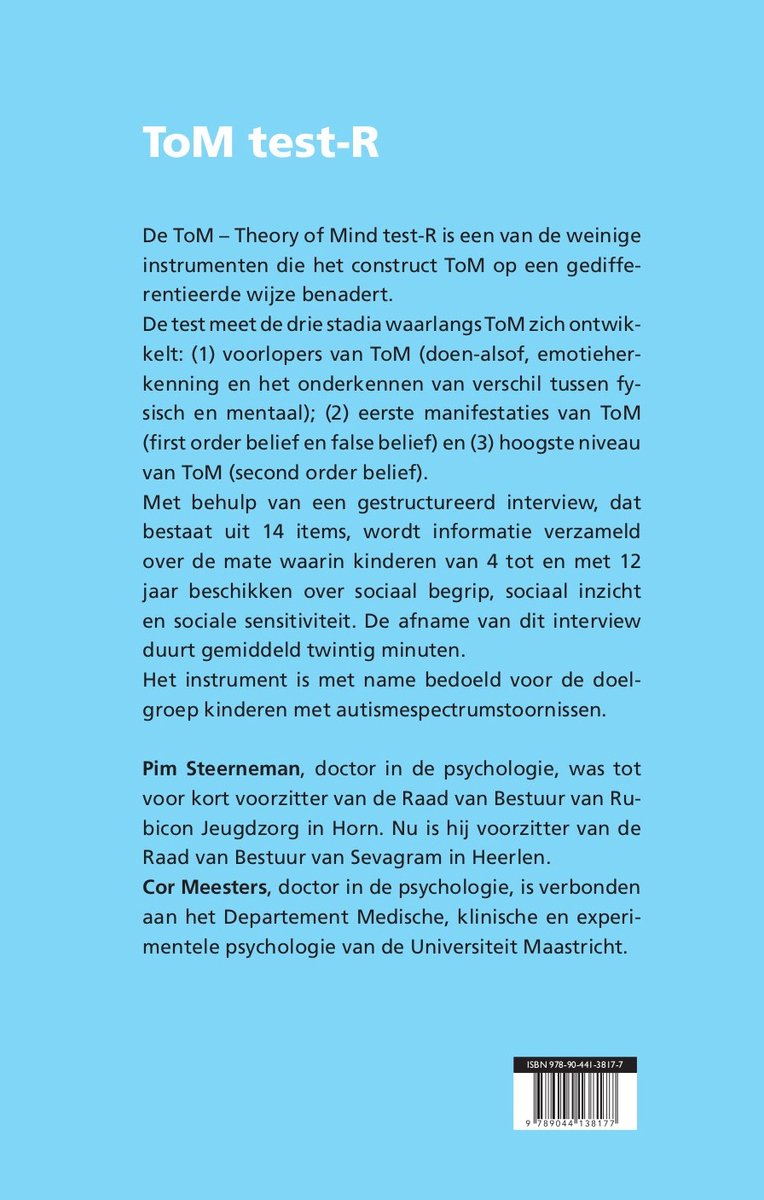 Tom test-R - Set: Handleiding (met dowloadcode) + Werkboek/Testplaten (in opbergkoffer) - back cover