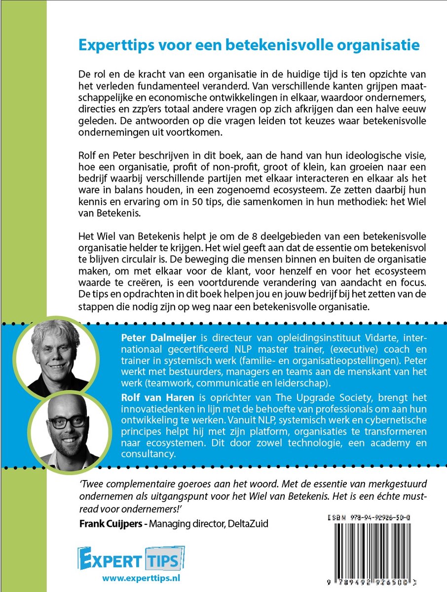 Experttips boekenserie - Experttips voor een betekenisvolle organisatie - back cover