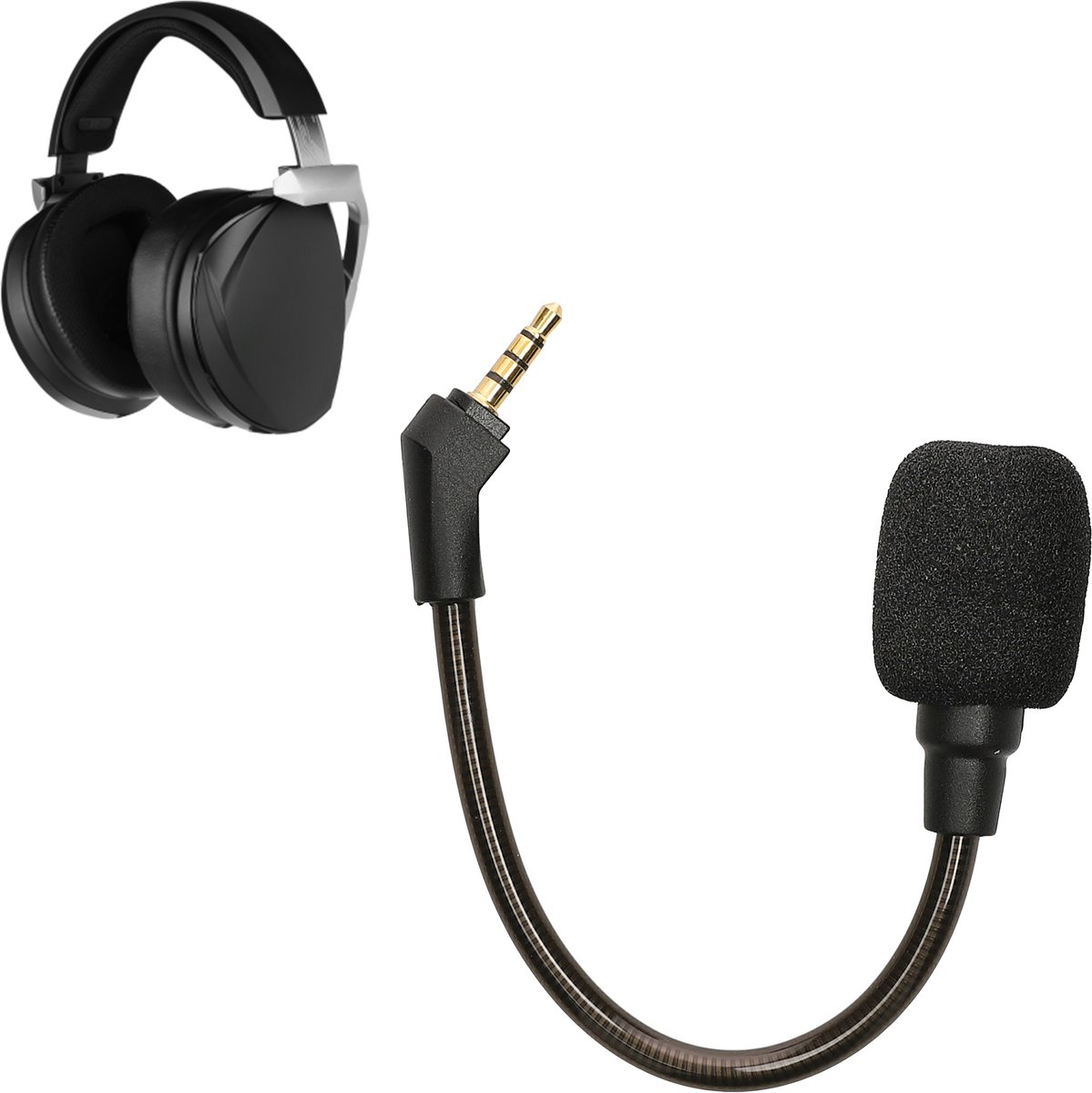 kwmobile microfoon voor gaming headset - geschikt voor ASUS ROG Theta 7.1 - 10 cm - In zwart