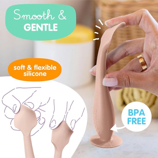 Bumco Baby Luier Uitslag Crème Applicator - Baby Billen Borstel Luier Crème Spatel - Baby Shower Geschenken van Bumco — afbeelding 3