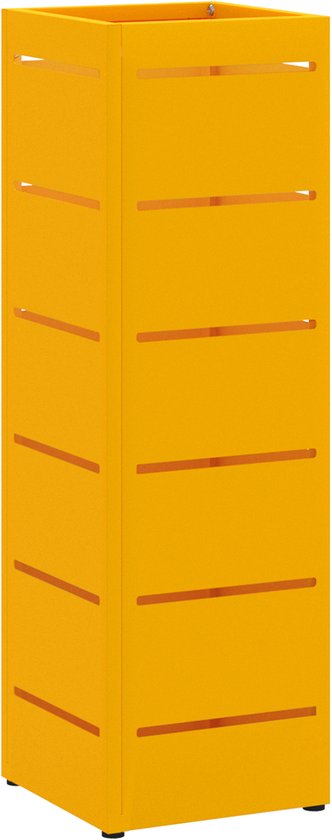 vidaXL - Pied de parasol - Jaune moutarde - 15,5 x 15,5 x 49 cm - Acier