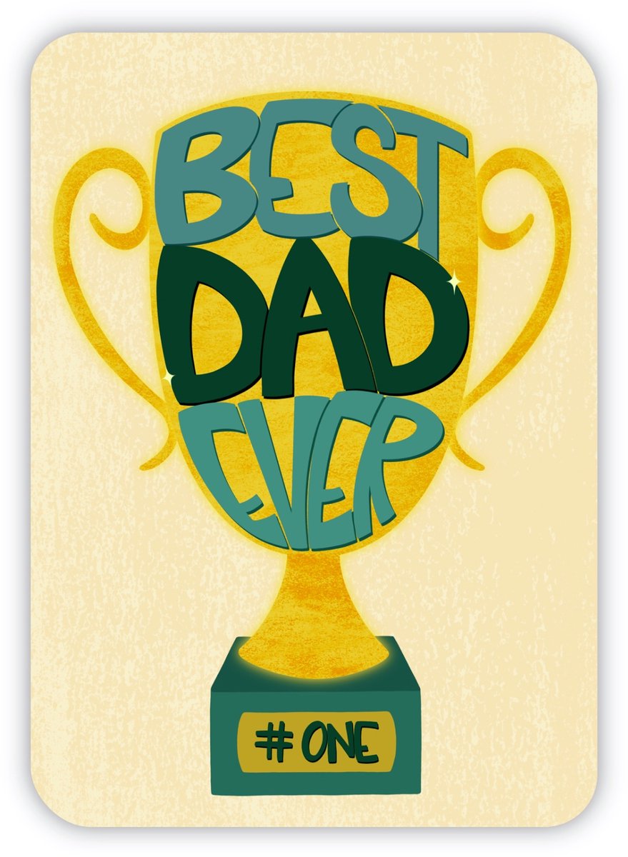 Vaderdag Kaart | Best Dad Ever | Vaderdagskaartje | Wenskaart | Duurzaam | A6