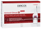 Vichy Dercos Aminexil Clinical 5 - Voor Vrouwen met haarverlies - Haarverzorging tegen haaruitval - 21 ampullen x 2ml