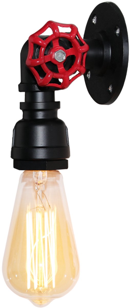 Wandlamp Industrieel Slaapkamer E27 Wandlampen Vintage Binnenwandlamp voor Woonkamer Zwart