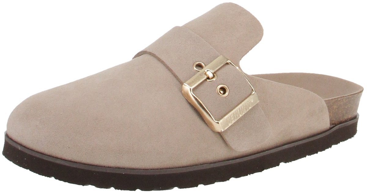 Genuins G104346 Izar Velour - Damesschoenen pantoffels - Zand