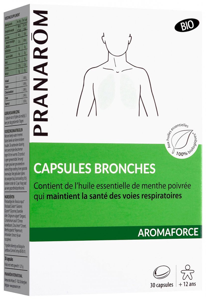 Goedkoopste Aromaforce Bio Bronchien Caps 30