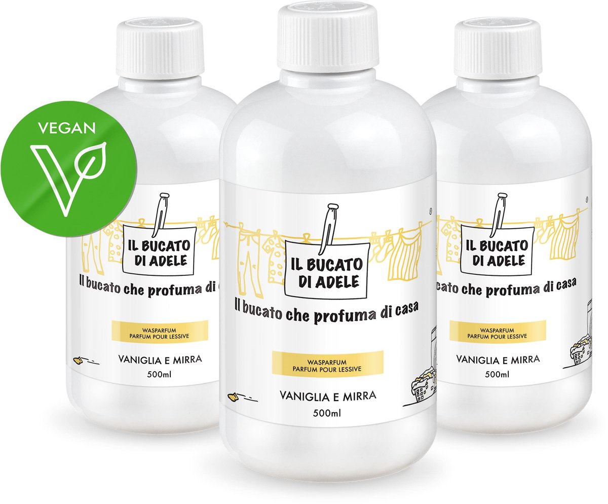 Il Bucato di Adele Wasparfum - Italiaanse Was Parfum - Vanille & Mirre 3x 500ml