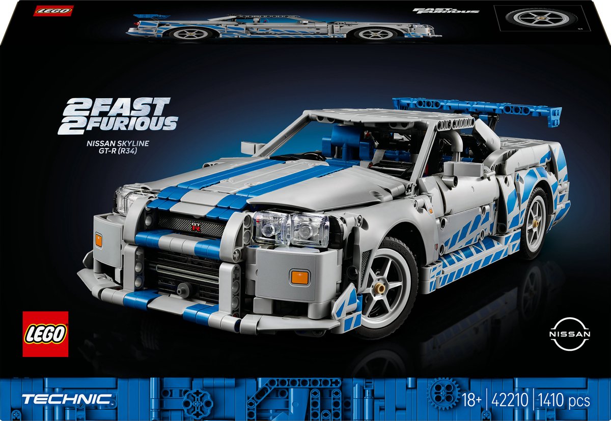 LEGO 42210 Technic 2 Fast 2 Furious Nissan Skyline GTR (R34) Auto