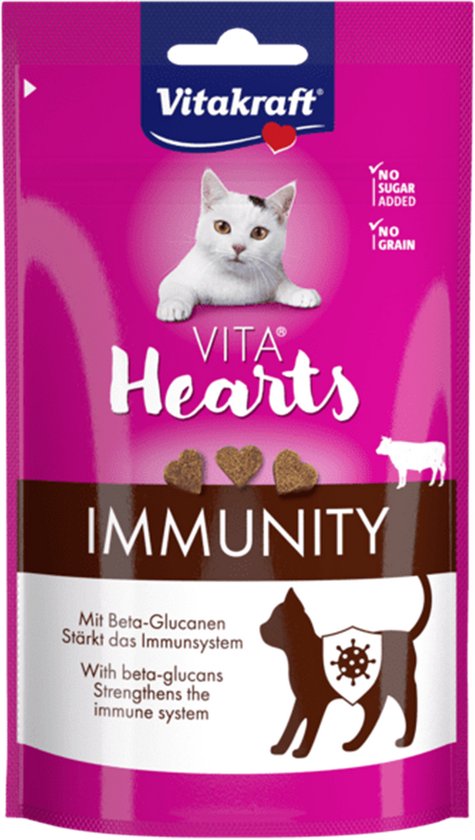 Vitakraft Vita Hearts Immunity Rund 40 gr - Kattensnack