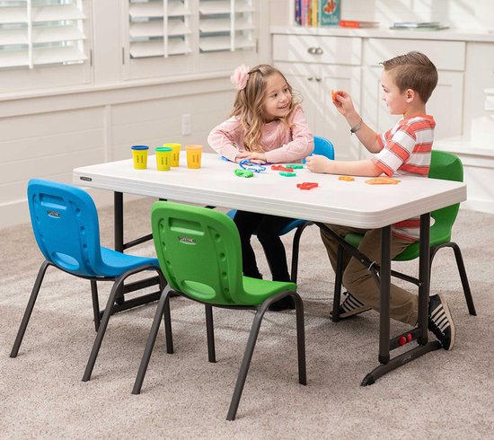 Lifetime® Kunststof Campingtafel in Hoogte Verstelbaar Opvouwbaar - 122x61x86 cm van Lifetime — afbeelding 3